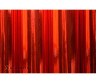 Oracover 21-093-010 Bügelfolie Breite: 60cm Länge: 1m chrom rot