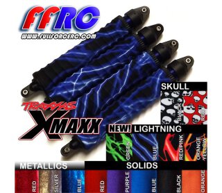 FullforceRC XMX018MBLU Dämpfersocken Traxxas X-MAXX 77086-4 77076-4 METALLIC Blue