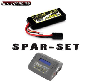 Spar-Set für Traxxas 1:16 Modelle: 2S 7,4V 2200mAh Lipo + 80W Lader Combo