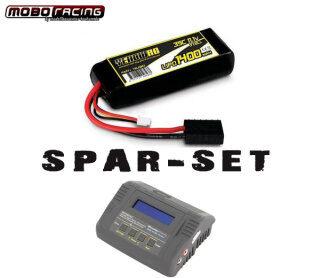 Spar-Set für Traxxas 1:16 Modelle: 3S 11,1V 1400mAh Lipo + 80W Lader Combo
