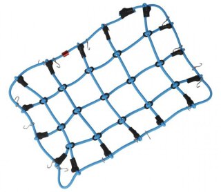 Robitronic R21002BL Gepäcknetz mit Haken Blau (190mm x 120mm)