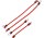 Robitronic R21003R Spanngurte mit Haken Rot elastisch (2 Paar)