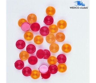Wedico 148-W Beleuchtungsgläser flach, rot + orange