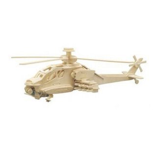 Siva 866/2 3D-Holzbausatz Apache Hubschrauber 40 x 13cm