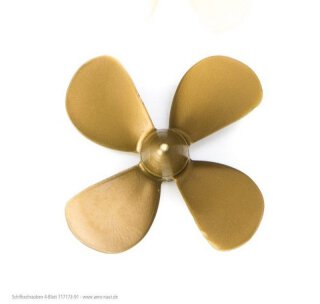 Aeronaut 717184 Schiffsschraube 4-Blatt Kunststoff 35mm M4 Rechtsdrehend