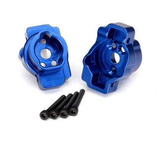 Traxxas 8256X Portal-Drive-Axle-Mount hinten Alu blau TRX8256X
