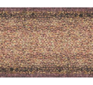 NOCH 56605 3D-Kartonplatte - Ziegel, gelb-bunt - Spur H0