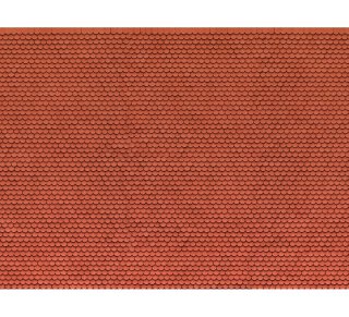 NOCH 56690 3D-Kartonplatte - Biberschwanz, rot - Spur H0