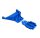 RPM 73565 Bulkhead vorn Traxxas Slash 4x4 LCG & Rustler 4x4 blau
