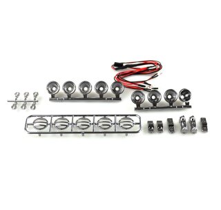 Amewi 28958 LED Crawler Dachscheinwerfer Chrom, 5er Spot