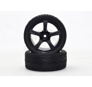 Absima 2510006 Räderset Onroad 5-Speichen Profil schwarz  1:10 (4)