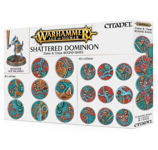 Games Workshop Citadel AOS Shattered Dominion: 25 & 32 mm Round Bases 66-96