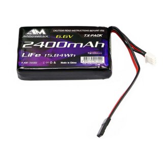 Arrowmax AM-700992 Lipo 2400mAh 6.6V für Futaba TX Sender 4PK/4PX/4PV/7PX