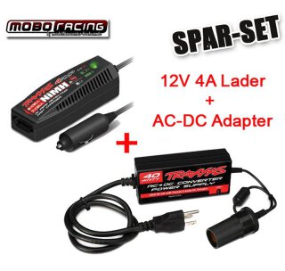 Traxxas Lader mit 4A 12V-DC + Netzteil AC->DC Adapter 40W für 6-7 NiMH-Zellen