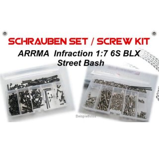 mobo-racing Edelstahl-Schrauben für den ARRMA Infraction 1:7 6S BLX ARA109001