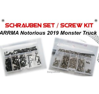 mobo-racing Edelstahl-Schrauben für den ARRMA Notorious 2019 Monster Truck