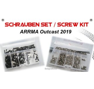 mobo-racing Edelstahl-Schrauben für den ARRMA Outcast 2019