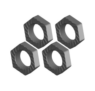 Team Corally C-00180-230 Wheel Nut - Aluminum - Ribbed - 4 pcs