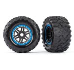Traxxas 8972A Reifen auf Felge montiert schwarz/blau Maxx...