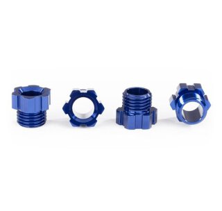 Traxxas 8886X Stub-Achs-Mutter Alu (blau-eloxiert) (4)