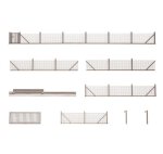 Faller 180433 Industrie-Metallzaun, 1010 mm Spur H0