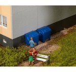 Faller 180914 2 blaue Mülltonnen Spur H0