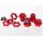 Traxxas 5353R Wheel Hubs, gesplintet, 17mm Rot