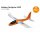 Multiplex 1-01545 Wurfgleiter LOOPI 485 mm orange/weiß Freiflugmodell