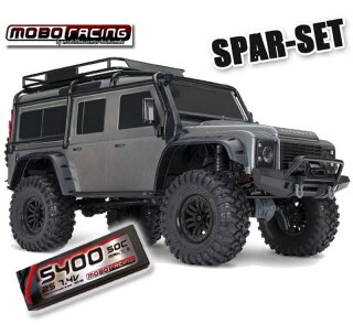 Traxxas 82256-4 TRX-4 Land Rover Defender Crawler grau + 5400mAh 2S Lipo TRX4