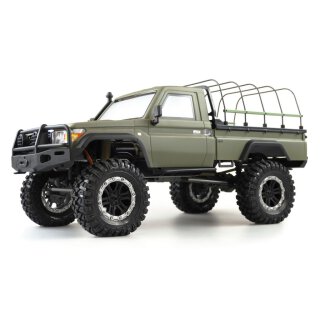 Amewi 22460 AMXRock RCX10BS Scale BasisCrawler Pick-Up 1:10 RTR 2,4GHz mattgrün