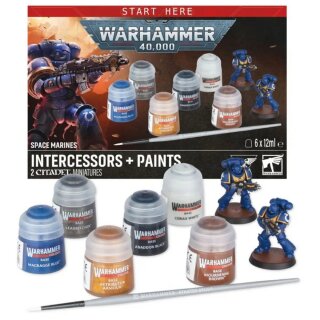 Warhammer 40000 60-11 Space Marines: Intercessoren + Farben 54170101002