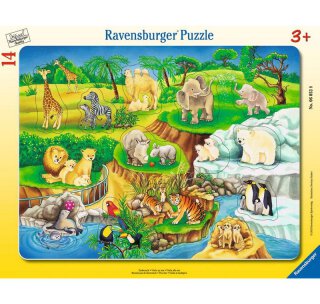 Ravensburger 06052 Puzzle Zoobesuch - Teileanzahl 14