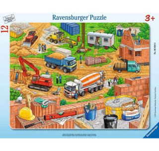 Ravensburger 06058 Puzzle Arbeit auf der Baustelle - Teileanzahl 12