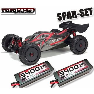 Arrma ARA8606V5 TYPHON 6S 4WD BLX 1/8 Buggy RTR Black - SPAR SET 4