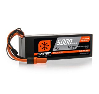 Spektrum SPMX50004S100H5 4S 14,8V 5000mAh 100C Smart LiPo-Akku Hardcase IC5 EC5