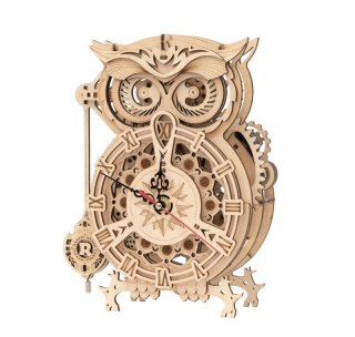 Pichler 15056 Eulen Uhr Lasercut 3D-Holzbausatz