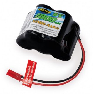 Carson 608230 6V 1800mAh NiMH Empfänger-Akku Hump-Pack BEC 500608230