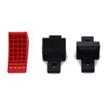 mobo-racing LKW Hemmschuhe/Unterlegkeile 1:14 mit schwarzem Halter 2 Stück