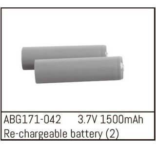 Absima ABG171-042 Re-chargeable Li-Ion Batteries - 3,7V 1500mAh (2)