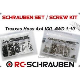mobo-racing Edelstahl-Schrauben-Set für den Traxxas Hoss 4x4 VXL 4WD 90076-4
