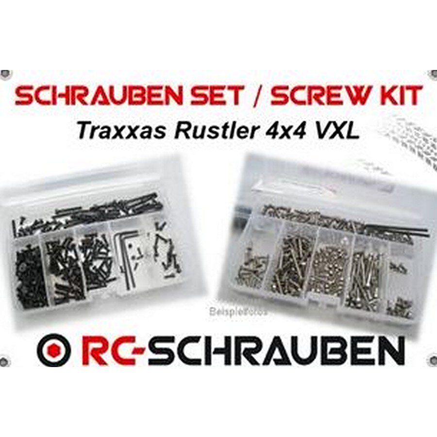 mobo-racing Edelstahl-Schrauben Set für Traxxas Slash 4x4 68086-4 6804R 68077-24