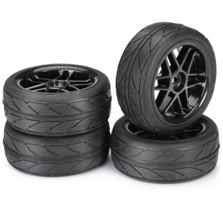 Absima 2510003 Räderset Onroad "6-Speichen / Profil" schwarz 1:10 (4)