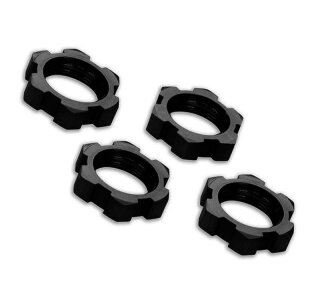 Traxxas X-MAXX Felgen-Mutter, Splined, 17mm, schwarz-eloxiert (4) 7758A