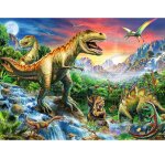 Ravensburger 10665 Puzzle Bei den Dinosauriern Teileanzahl 100 XXL