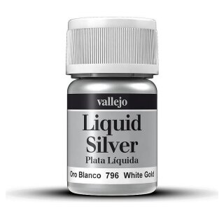 Vallejo 70796 Weißgold, Auf Alkoholbasis, Metallic, 35 ml