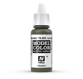 Vallejo 70893 US Dunkelgrün, matt, 17 ml