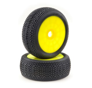 Absima 2520023 Räderset Buggy Disc "Mini Pin" gelb 1:8 (2)