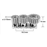 Absima 2310340 Aluminium Ritzel 32dp/Modul 0.8 - 12Z