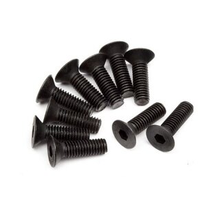 HPI HZ083 Flat Head Screw M3x10mm (Hex Socket/10St)