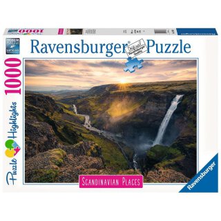 Ravensburger 16738 Puzzle Haifoss auf Island Teileanzahl 1000